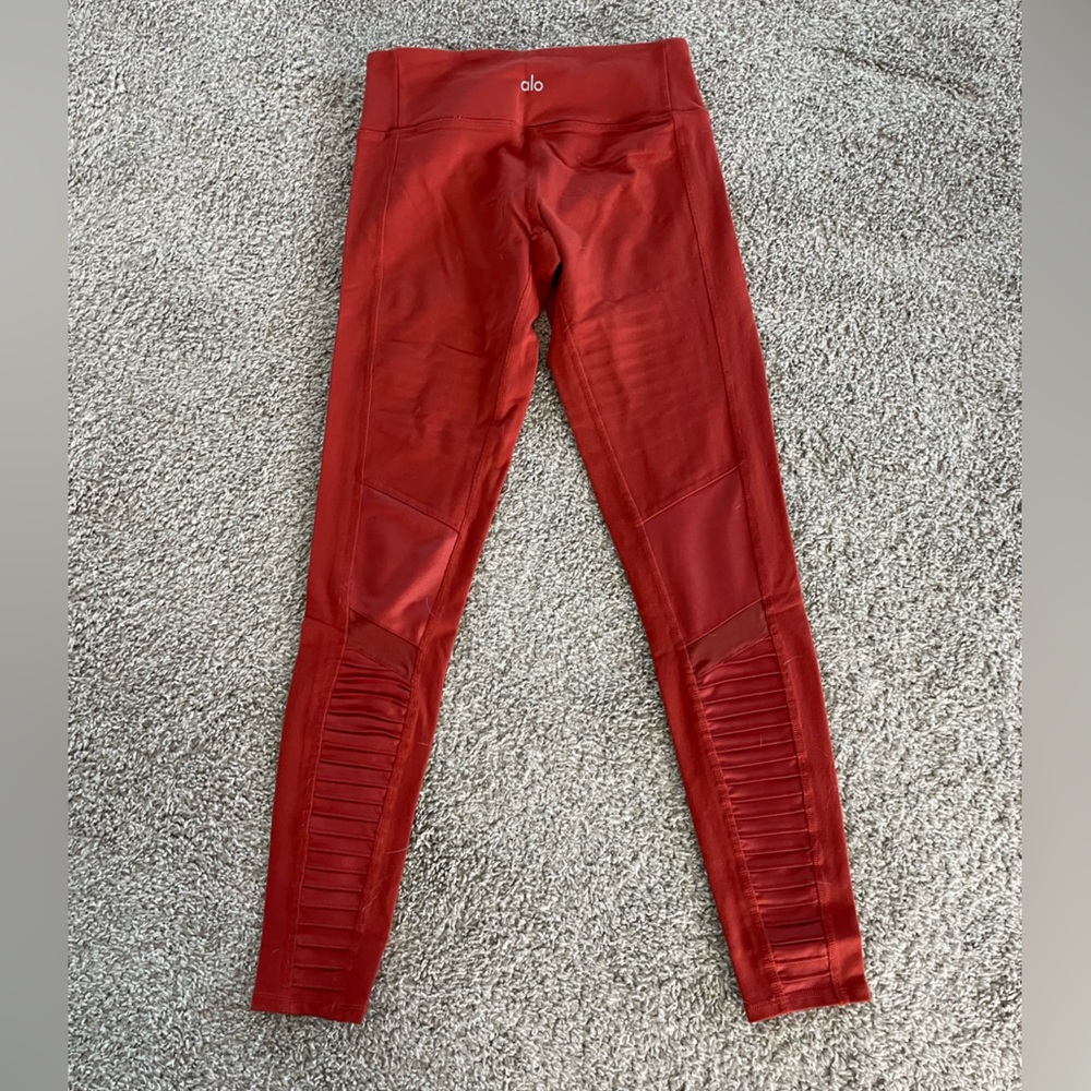 Alo High Waist Moto Leggings- Sz Small- Orange- worn once! - Picture 4 of 5